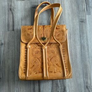 Vintage Tooled Leather Bag